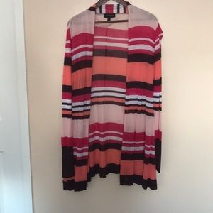 Long Striped Cardigan